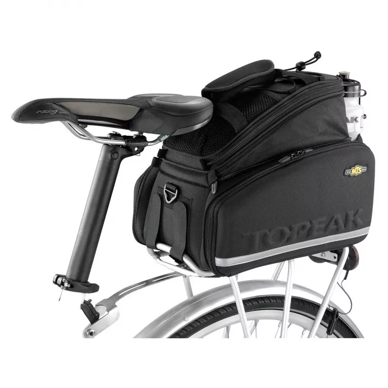 Torba bagażowa na bagażnik TOPEAK MTS TrunkBag DXP — mocowana na tylnym bagażniku, z rozkładanymi sakwami