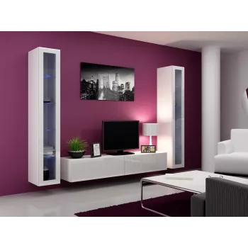 Cama stojak TV VIGO '180' 30/180/40 biały/biały połysk