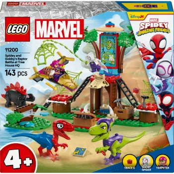 LEGO MARVEL 11200 Bitwa Spideya i Gobby'ego z Raptorami w Kwaterze Głównej Domku na Drzewie