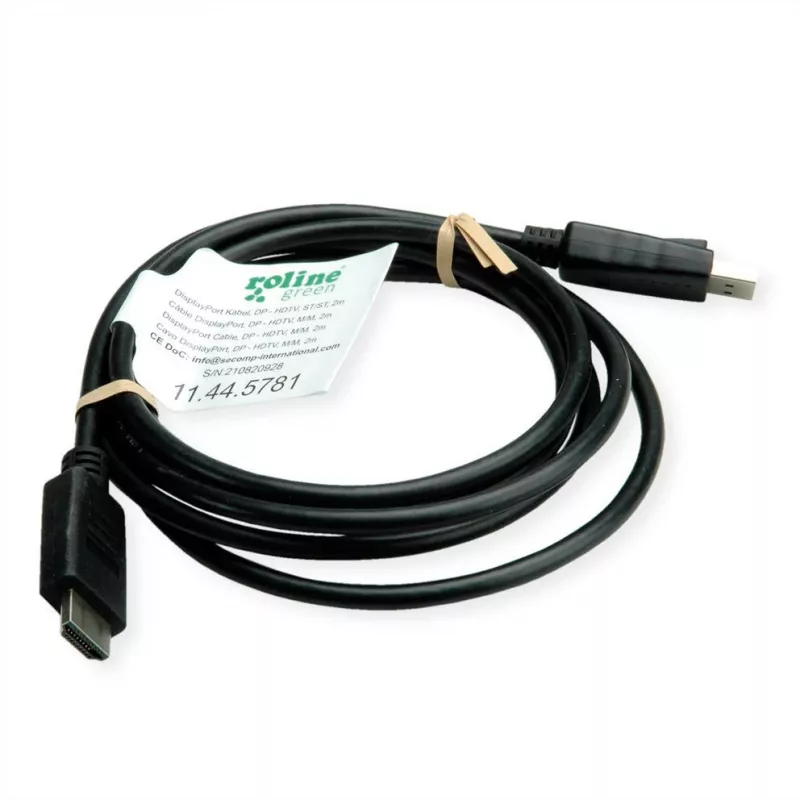 ROTRONIC-SECOMP Roline Green - Adapterkabel - DisplayPort männlich eingerastet zu HDMI männlich