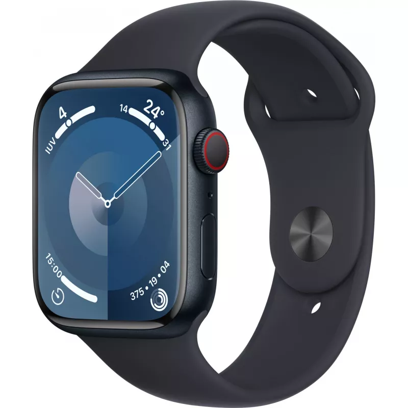 APPLE Watch Series 9 GPS + Cellular 45mm Midnight Aluminiowa koperta z Midnight sportowym paskiem - M/L (MRMD3QF/A)