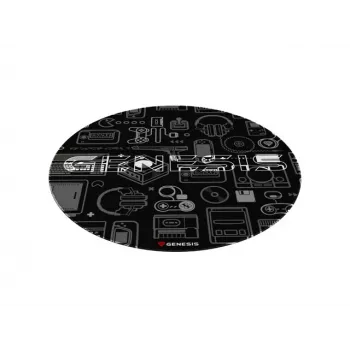 Mata pod krzesło GENESIS Tellur 300 Gear Poliester Czarny Szary Biały 1000 mm