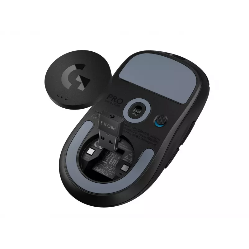 Logitech G PRO X SUPERLIGHT 2 - Maus - Gaming - optisch - 5 Tasten - kabellos - 2,4 GHz - USB Logitech LIGHTSPEED Empfänger - Schwarz (910-006631)