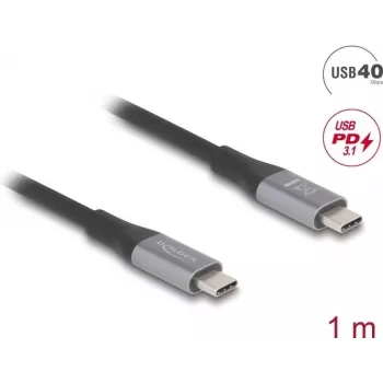 Kabel USB DeLOCK 81191 USB4 Gen 2x2 1m USB C Czarny Szary