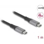Kabel USB DeLOCK 81191 USB4 Gen 2x2 1m USB C Czarny Szary