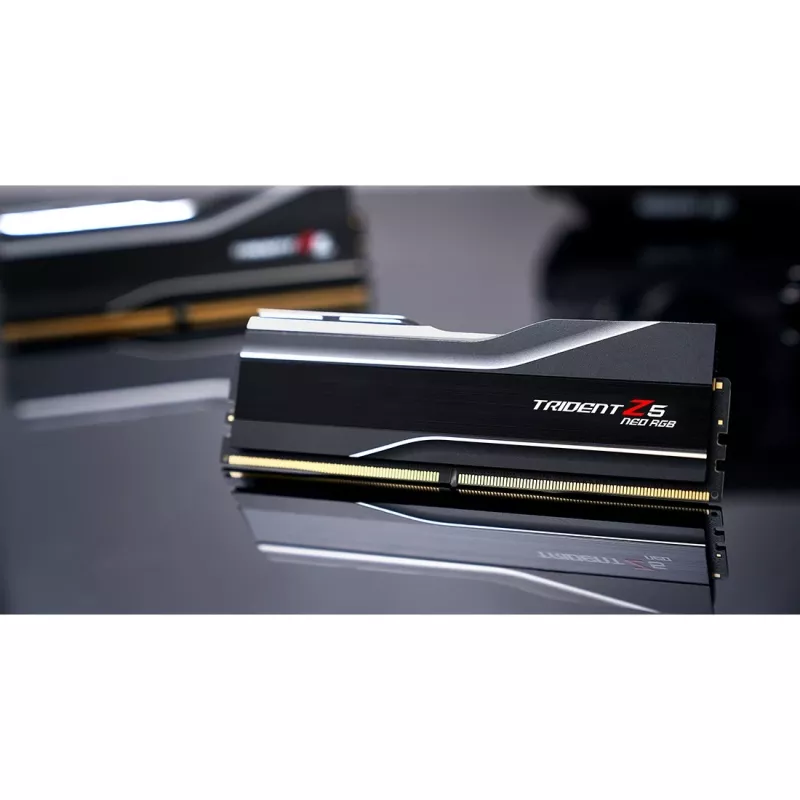 G.Skill Trident Z5 Neo RGB - DDR5 - Kit - 32GB: 2 x 16GB - DIMM 288-PIN - 6400 MHz / PC5-51200 - CL32 - on-die ECC - mattschwarz (F5-6400J3239G16GX2-T