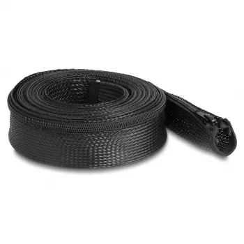 DeLOCK Oplot ochronny 3 m x 50 mm Czarny Odporny na wysoką temperaturę