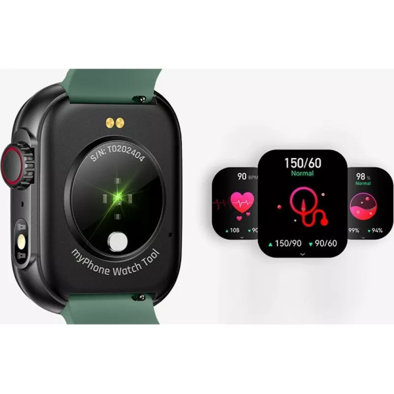 myPhone Watch Tool 5.08 cm (2 inch) IPS 24 mm Cyfrowy 240 x 296 pikseli Dotykowy Czarny