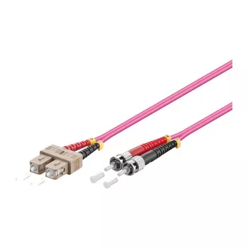 Kabel krosowy światłowodowy Duplex OM4 (wielomodowy, 50/125) SC/ST, LSZH, odwracalna polaryzacja, 2 m, Good Connections®