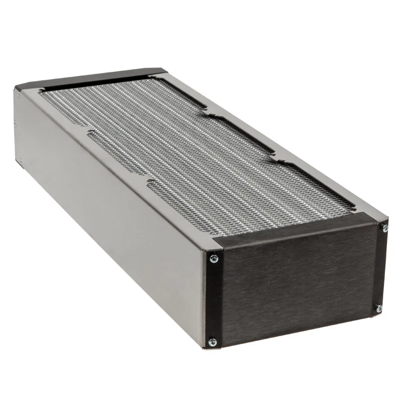 Chłodnica Aqua-Computer airplex radical 4/360 — Aluminium/Miedź/Stal nierdzewna, 400×140×73 mm