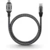 Kabel Ethernet USB-C 3.2 Gen2 wtyczka > wtyczka RJ-45 (czarny/srebrny, 5 metrów, pleciona osłona tekstylna)