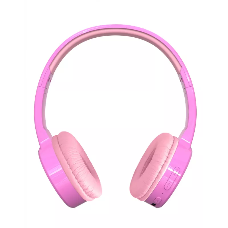 Słuchawki Denver BTH-106P, przewodowe i bezprzewodowe, nauszne, rozmowy/muzyka, Bluetooth, różowe