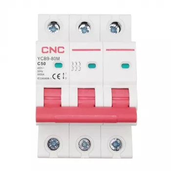 CNC wyłącznik automatyczny, 3P, 50A, klasa C, 6kA
