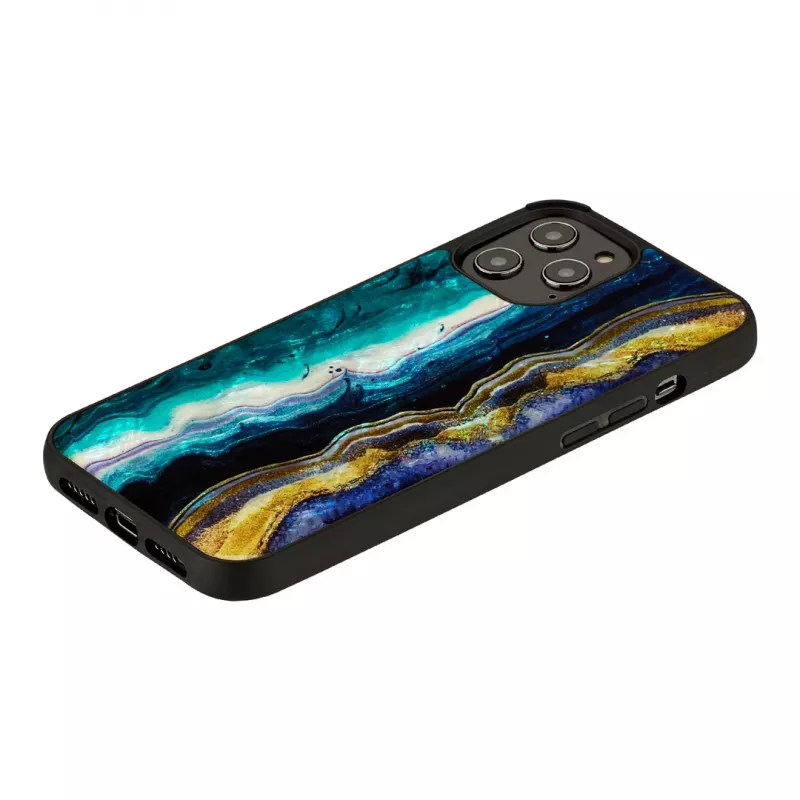 Etui ochronne iKins do Apple iPhone 12 Pro Max — wzór fioletowego agatu