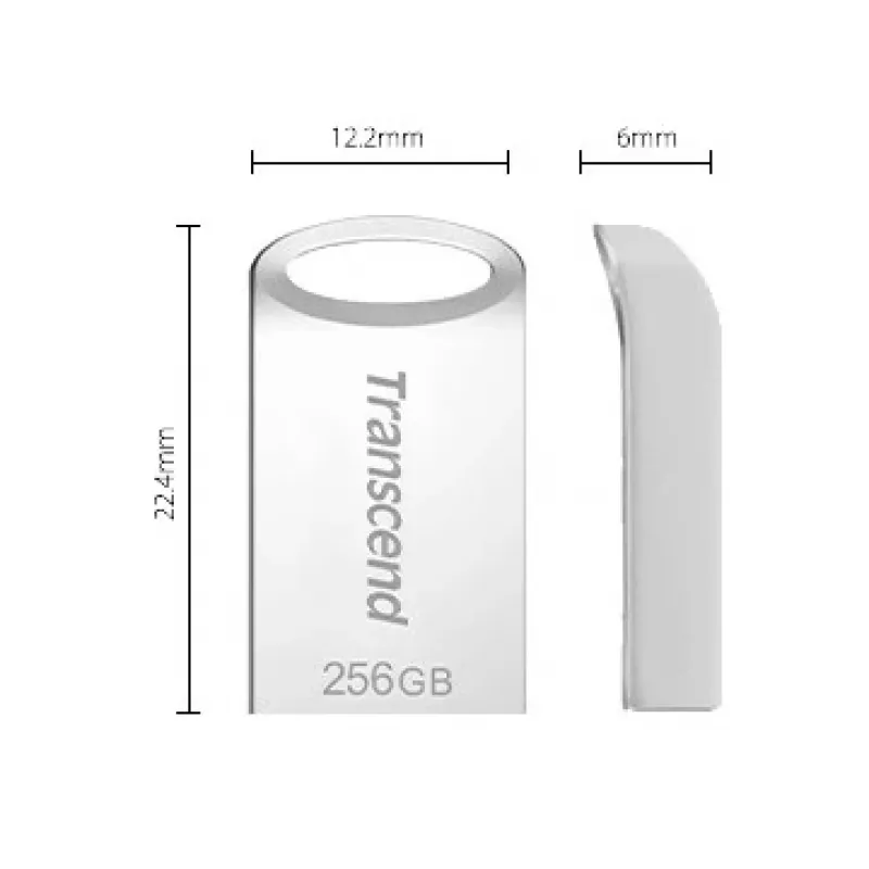 Pendrive USB 256GB Transcend JetFlash 710 USB3.1 Srebrny