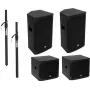 PA set Omnitronic model 20000529 active L 2000W — zasilany system nagłośnieniowy