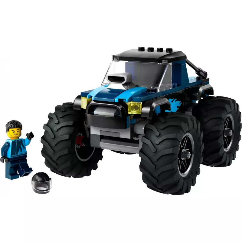 Zabawka konstrukcyjna LEGO City 60402 Niebieski Monster Truck z dużymi oponami, 148 elementów, 1 minifigurka, wiek 5+