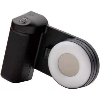 Lampka do selfie RealPower Selfie MagFree LED Czarna Biała ABS PU
