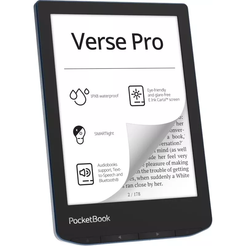 PocketBook Verse Pro czytnik e-booków Ekran dotykowy 16 GB Wi-Fi Czarny, Niebieski