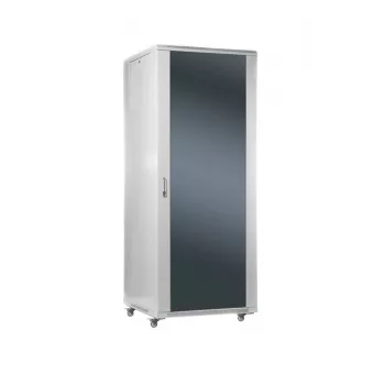 SOMI Networks | Szafa stojąca 37U, 19″ | 37U-60/80NAC | Szary | Maks. obciążenie 800kg; Zdejmowane i zamykane panele boczne; Szklane drzwi; Niezmontowana | Głębokość: 80 cm