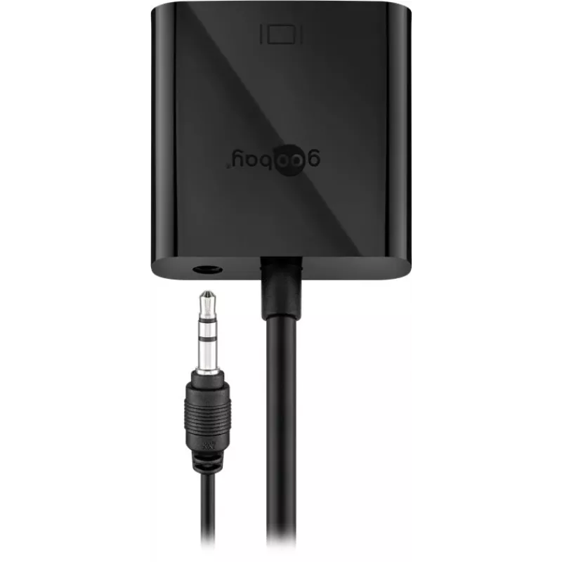 Wentronic Goobay HDMI / VGA Adapter [1x HDMI-Stecker - 1x VGA-Buchse, Klinkenbuchse 3.5 mm] Schwarz Goobay (68793)