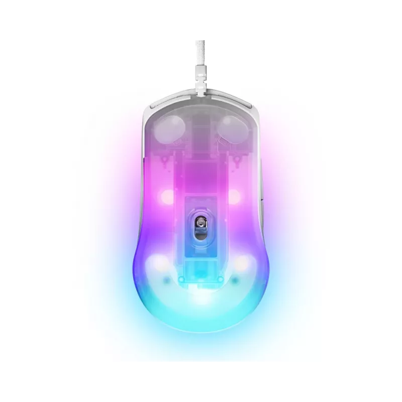 Mysz gamingowa STEELSERIES Rival 3 Gen 2 — optyczna, 8500 DPI, przewodowa USB Type-A, dla praworęcznych, biała, 77 g
