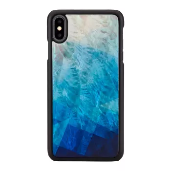 Etui iKins do iPhone XS Max — niebieski lakierowane, czarne wykończenie