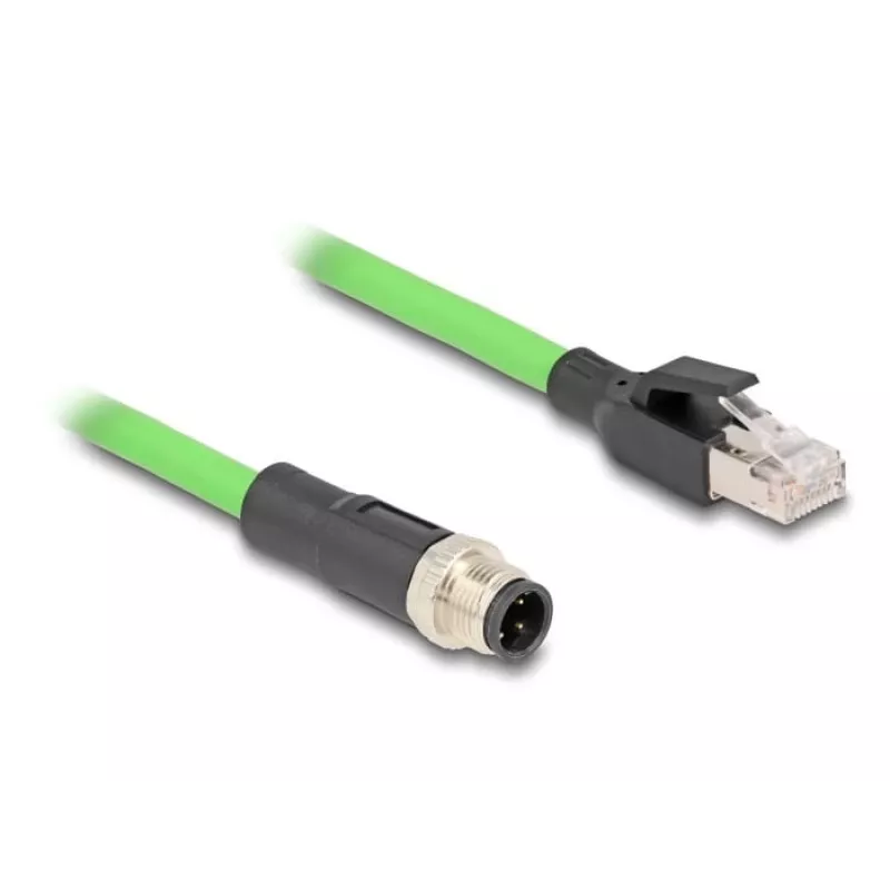 Kabel sieciowy DeLOCK M12 Kabel D-kodowany 4-pinowy męski na RJ45 męski PUR (TPU) 5m
