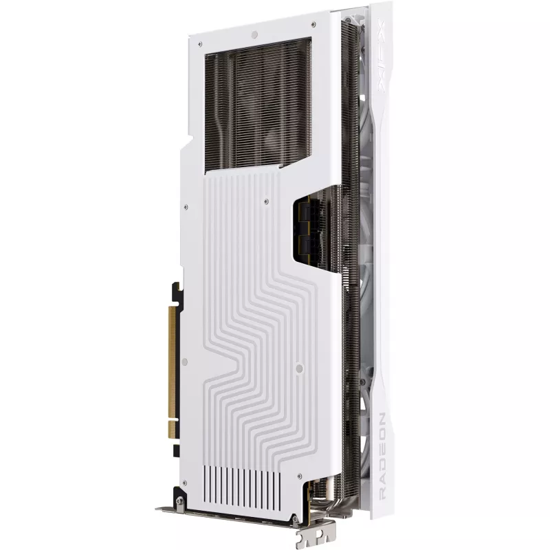 Karta graficzna XFX Radeon RX 9070 XT — 16 GB GDDR6, 256-bit, PCIe x16, 2400 MHz, 3-wentylatorowa biała, 325×65 mm