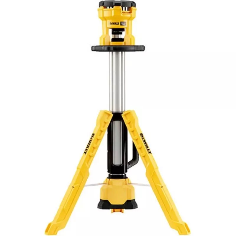 Wolnostojąca lampa robocza DeWalt DCL079-XJ LED 3000 lm, przenośna, czarno-żółta, zasilana bateriami, 11 h pracy