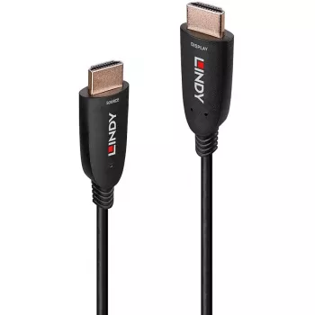 Lindy 15m Fibre Optic Hybrid HDMI 8K60 kabel, 15 m, HDMI Type A (Standard), HDMI Type A (Standard), 48 Gbit/s, Czarny