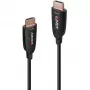 Lindy 15m Fibre Optic Hybrid HDMI 8K60 kabel, 15 m, HDMI Type A (Standard), HDMI Type A (Standard), 48 Gbit/s, Czarny