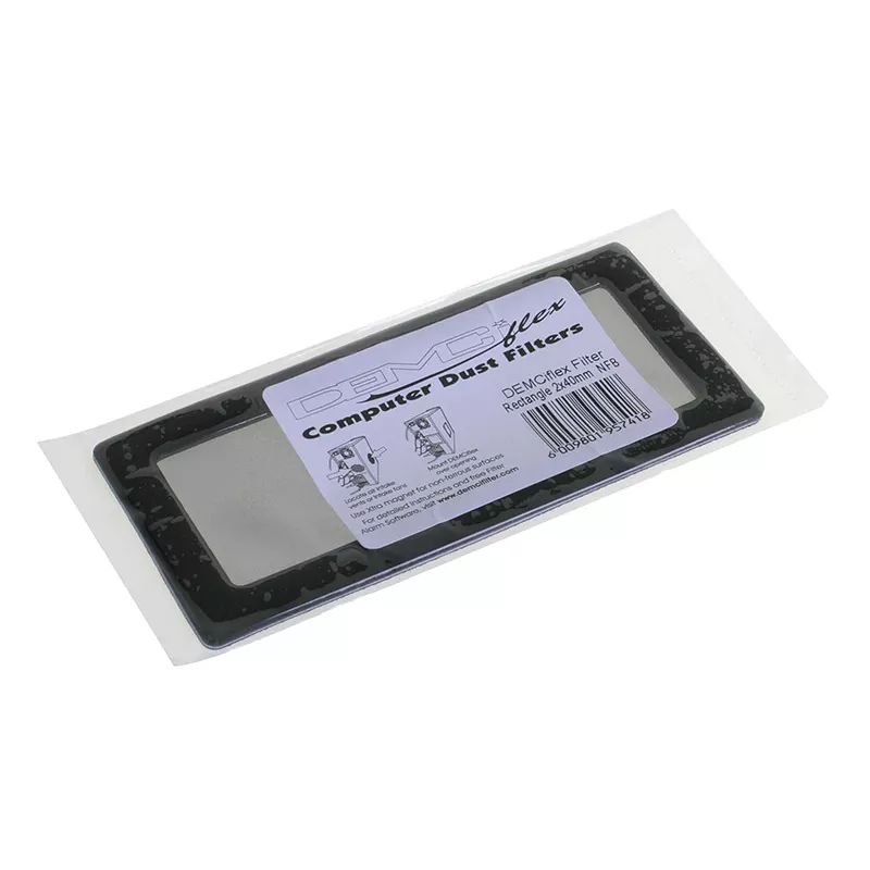Filtr przeciwkurzowy DEMCiflex Standard na 2 wentylatory 40 mm, czarny, 130,7×60 mm