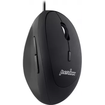 Perixx PERIMICE-519, mała mysz ergonomiczna, dla praworęcznych, USB przewodowa, czarna