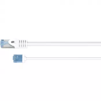 Goobay Ultra-Flexible CAT 6A kabel krosowy cienki U/UTP biały - extra-short plug (74288)