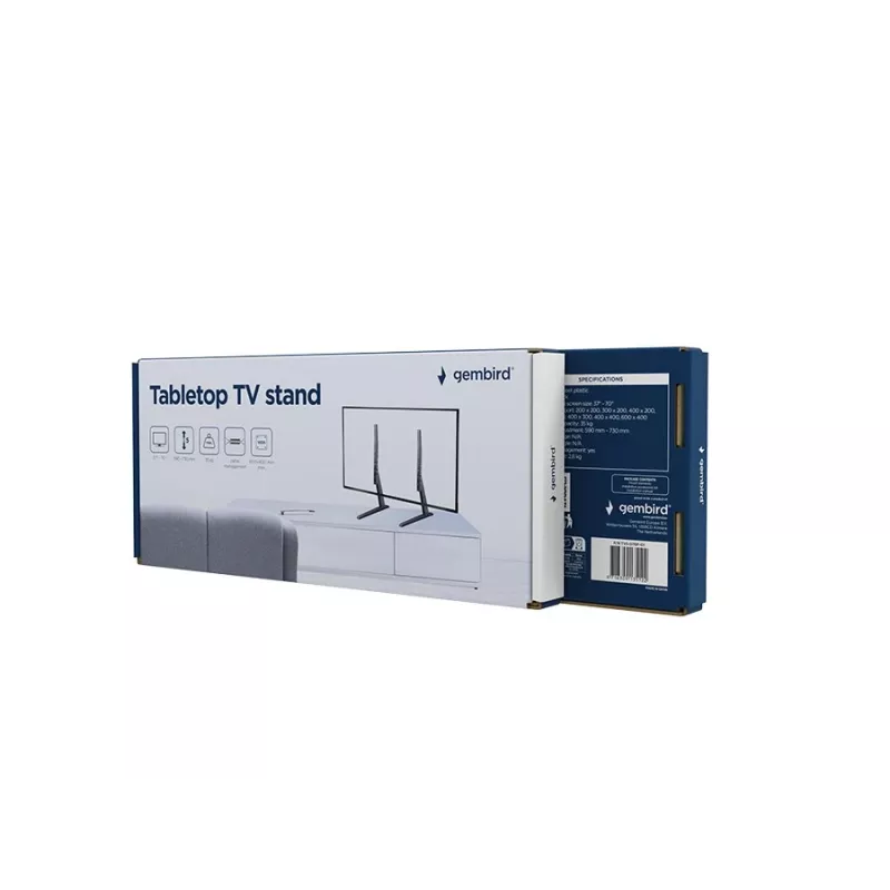 Gembird TVS-D70F-01 Stojak telewizyjny nablatowy, 37 - 70, czarny