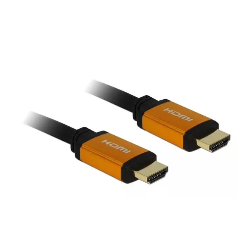 DeLOCK - Kabel HDMI - HDMI (M) do HDMI (M) - 50 cm - Potrójna izolacja - Czarny, Złoty - Obsługa 8K