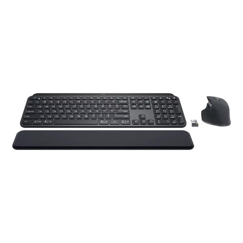 Logitech MX Keys Combo for Business – Zestaw klawiatura i mysz – podświetlany – bezprzewodowy – Bluetooth LE – QWERTY – GB – Grafitowy