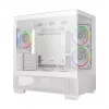 Obudowa PC Midi Tower DeepCool CG380 3F WH — Biała, 235×437×451 mm, obsługa 2,5 cala/3,5 cala, PSU na dole, 3 wentylatory 120 mm zainstalowane