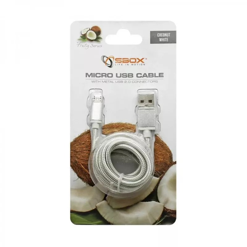 Sbox USB->Micro USB M/M 1.5m USB-10315W biały