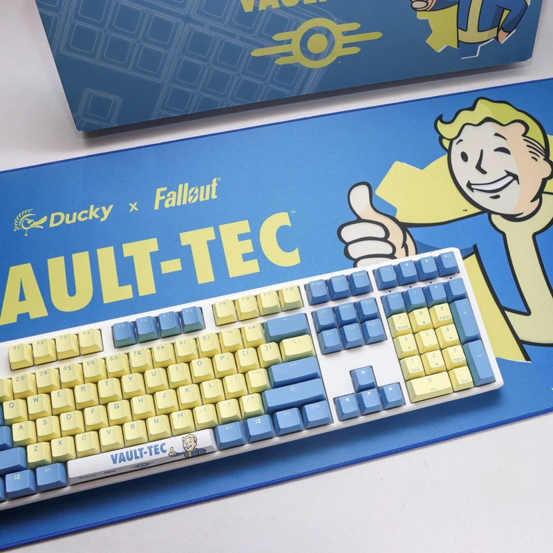 Ducky x Fallout Vault-Tec Limited Edition One 3 Gaming klawiatura + myszpad - MX-Speed-Srebrny (US)