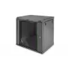 DIGITUS Dynamic Basic DN-19 16-U-EC-SW - Szafa - szafa sieciowa - odpowiednia do montażu na ścianie - Czarny, RAL 9005 - 12U - 48.3 cm (19)