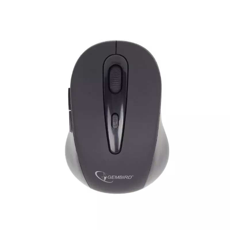 Bezprzewodowa mysz optyczna Bluetooth GEMBIRD MUSWB2 — dla praworęcznych, 1600 DPI, 6 przycisków, czarno-szara, baterie AAA
