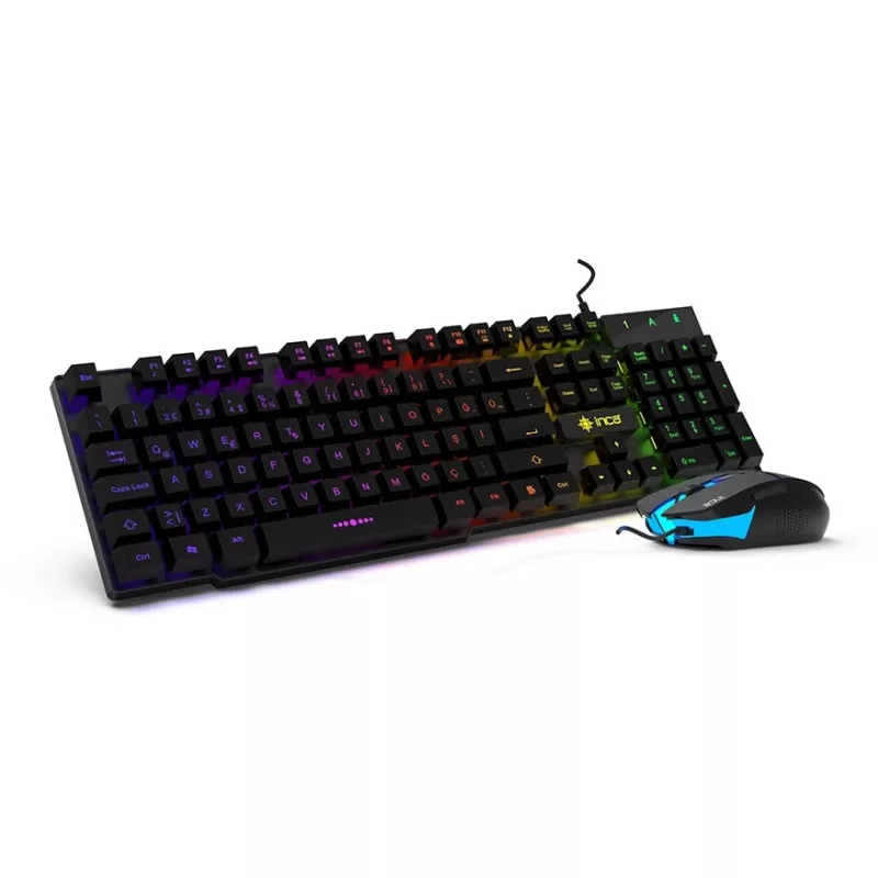 Cian Technology GmbH Cian INCA RAINBOW EFFECT MECHANICAL FEEL GAMING klawiatura & mysz SET