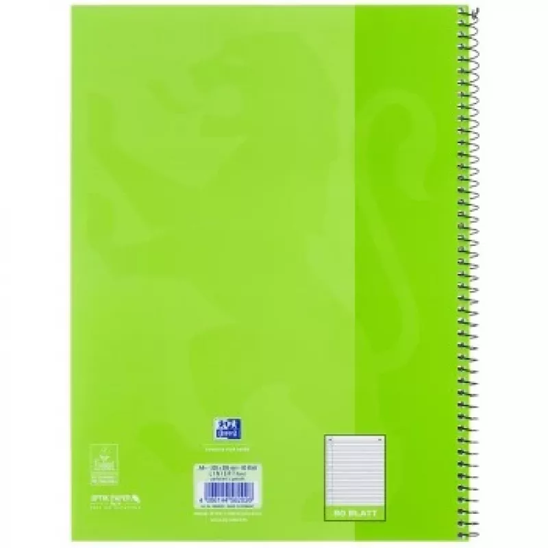 Notatnik Oxford 100050357 A4 80 kartek zielony