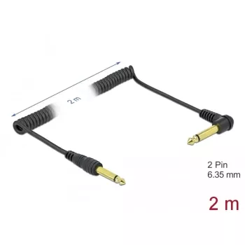 Kabel audio DeLOCK 85939 2m 6.35mm Czarny