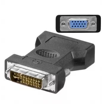 Microconnect MONAJ przejściówka złącza DVI-I 24+5Pin HD15 Czarny