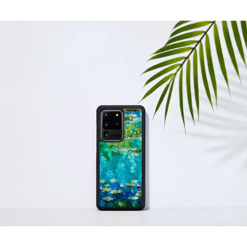Etui ochronne iKins do Samsung Galaxy S20 Ultra — nadruk czarne lilie wodne