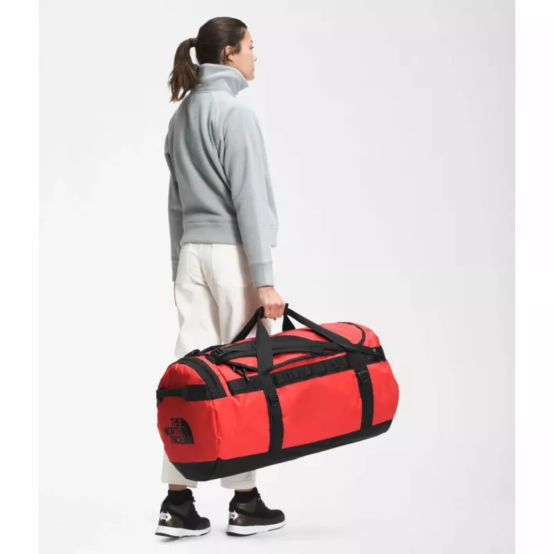 Torba The North Face Base Camp Duffel L 95 L Poliester Czarny, Czerwony