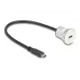 Kabel USB DeLOCK 88183 0.3m USB C czarno-srebrny